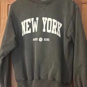 Anine Bing Charcoal Crewneck Sweater